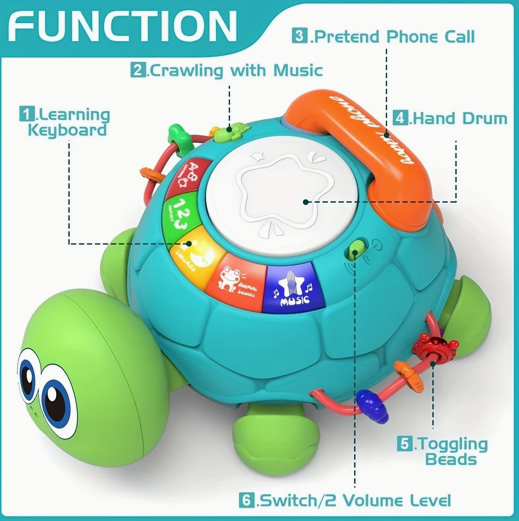 🐢 Interactive Musical Turtle Toy 