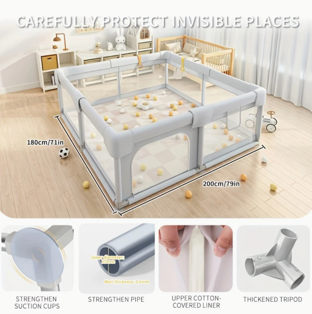 Large Baby Playpen – 180 x 200 cm