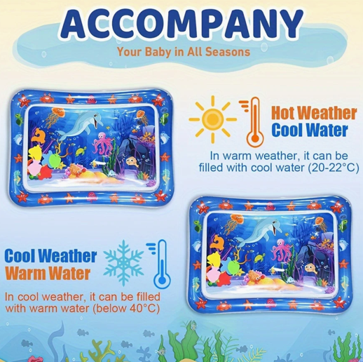 Inflatable Baby Water Play Mat – Sensory Tummy Time Toy